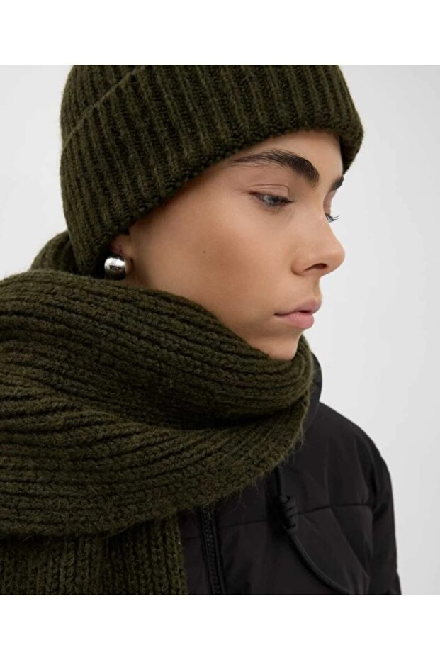 Ribbed Knitted Beret - 5