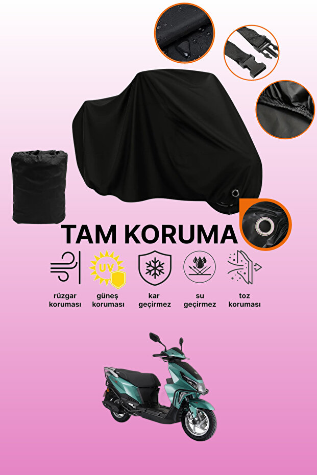 Arora Crv 125 Compatible Motorcycle Tarpaulin Compatible with Black Lock