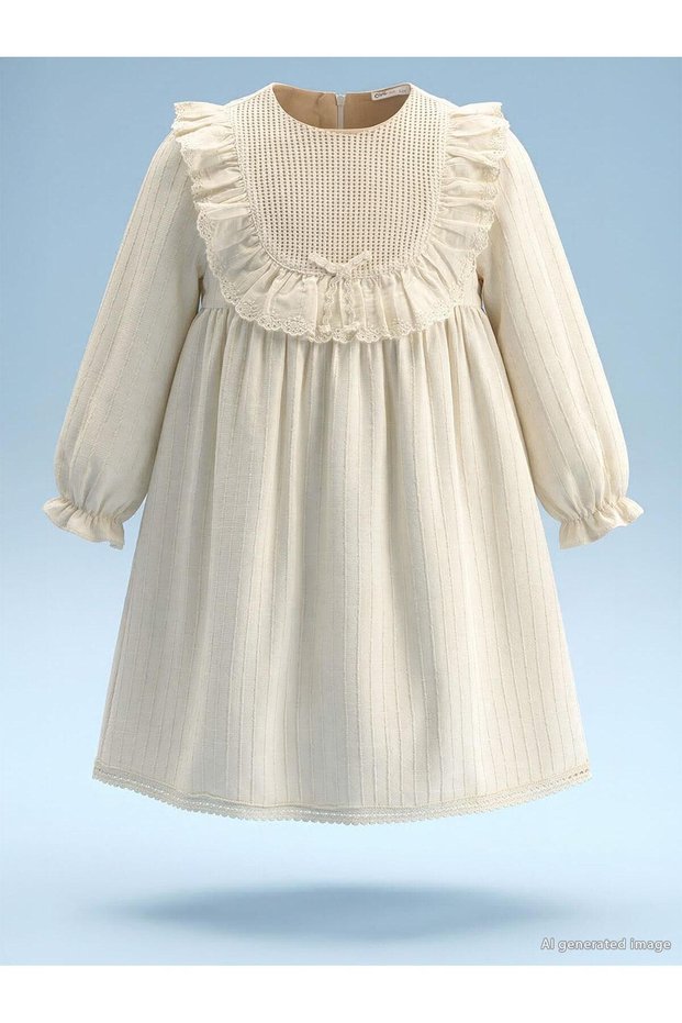 Timo verev cut plaid dress 6-9 years - beige 7-8 years