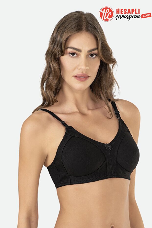 Premium Women's Plus Size Minimizer Non-Wired Non-Supporting Gathered Combed Cotton Comfortable Bra