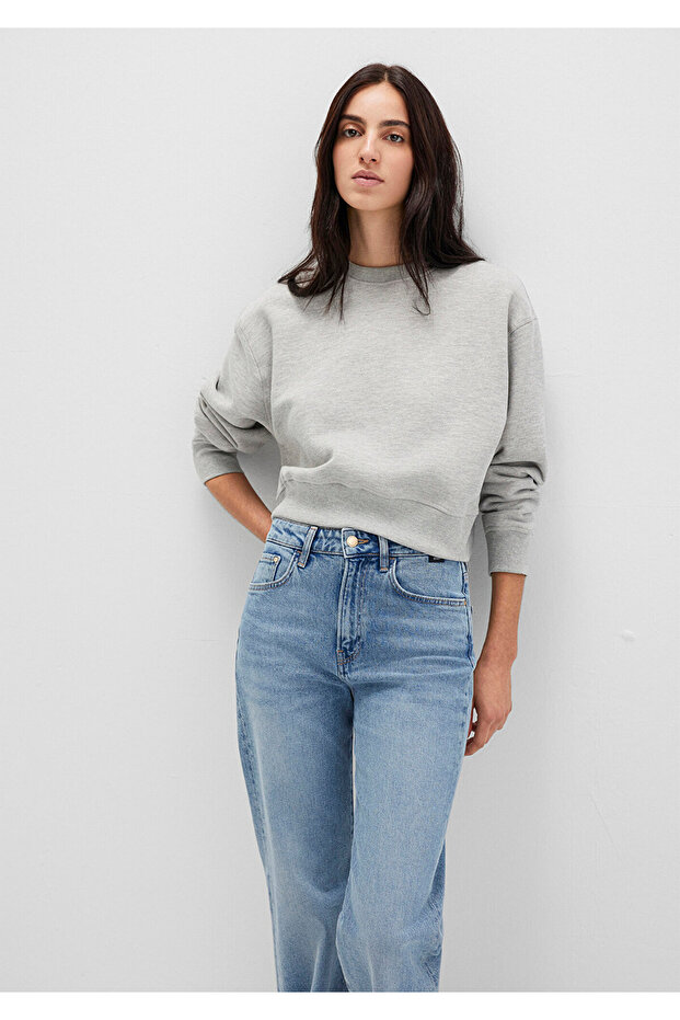 Gri Basic Crop Sweatshirt 1S10389-82816 - 3