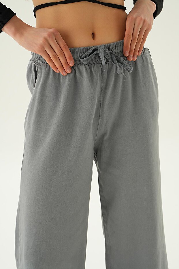 Gray Wide-Leg Pants 4760 - 5