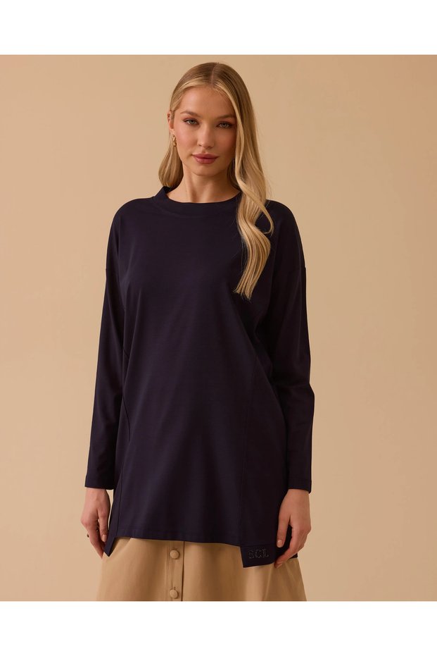 Yuvarlak Yaka Oversize Tunik