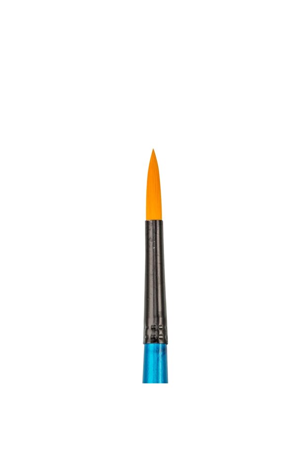 111 Series Golden Synthetic Bristle Round Brush No: 8 X 12 Pieces