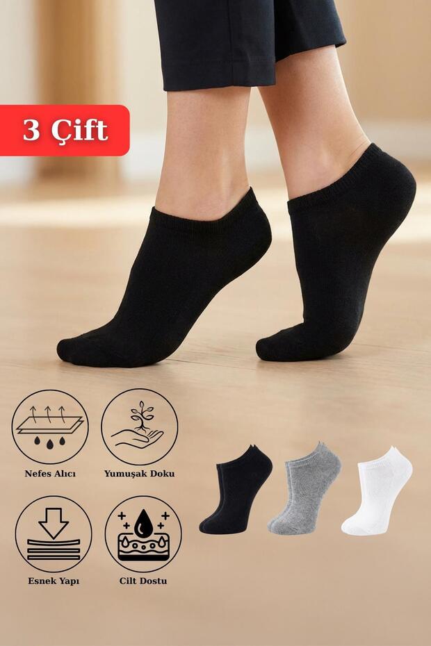Black-White-Grey 3-Pack Socks Tcr-1056