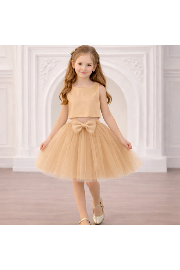 Girl's Front Buckle Tutu Skirt