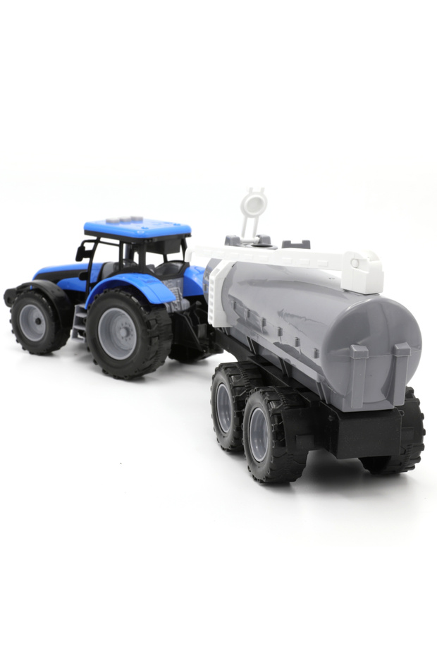 Toy Tractor with Tanker-Blue