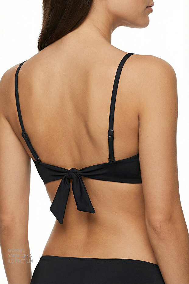 Siyah Straplez Cup Bikini Üstü - 2