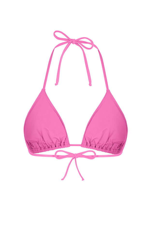 Açık Pembe Üçgen Bikini Üstü - 6