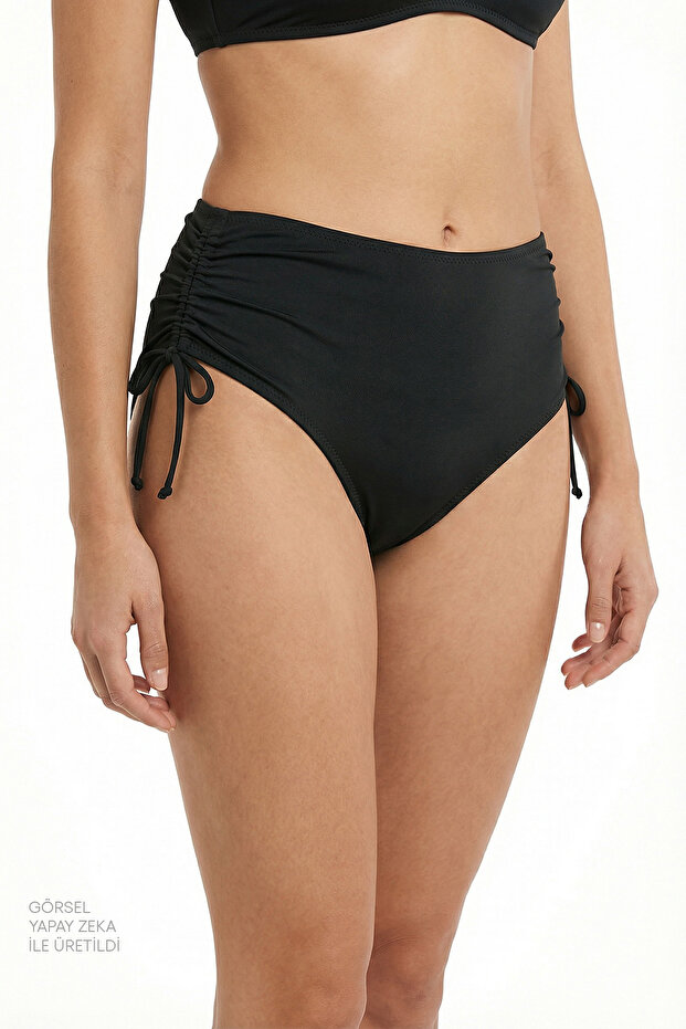 Siyah High Ring Bikini Altı - 5