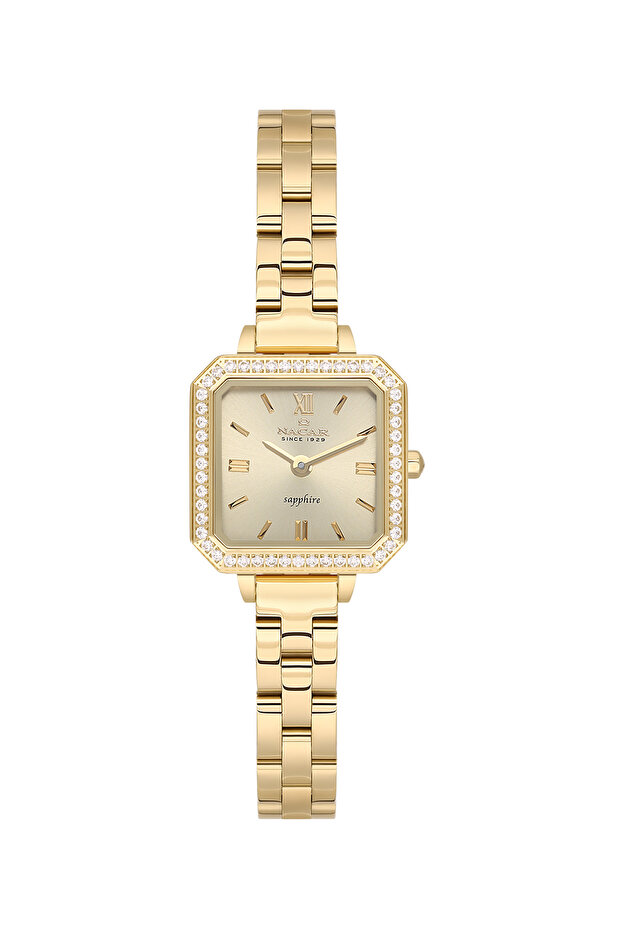 Sapphire Glass Gold Women's Watch Nc08-39430759-Dcms