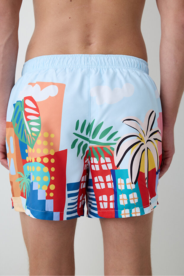 Renkli Erkek Şort Mayo - 6