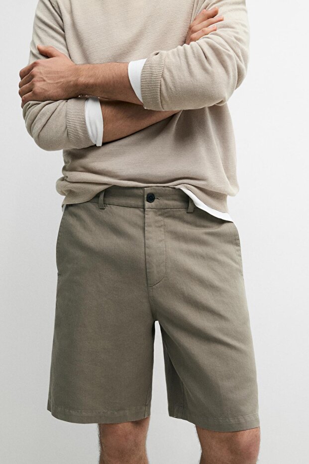 Keten bermuda şort - 2