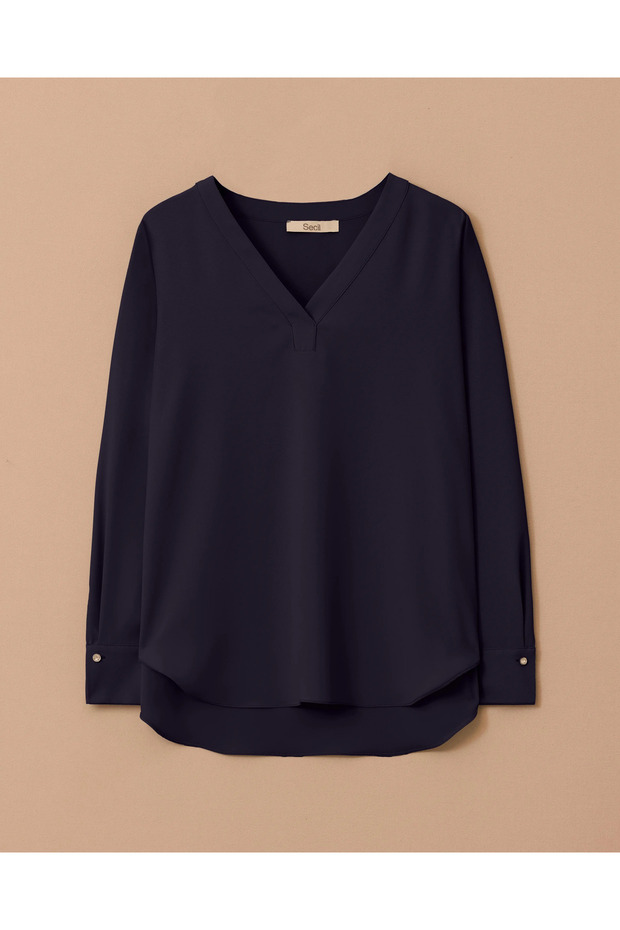 V Yaka Basic Bluz - 5