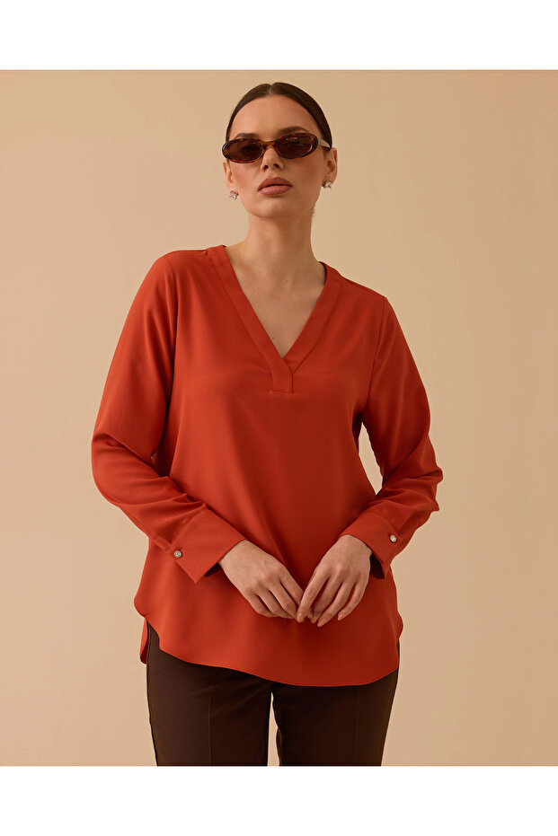 V Yaka Basic Bluz - 1