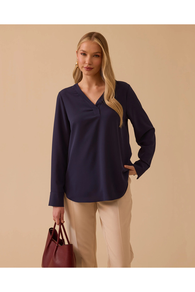 V Yaka Basic Bluz - 1