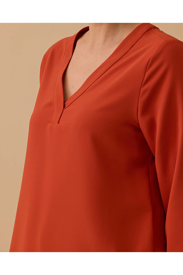 V Yaka Basic Bluz - 5