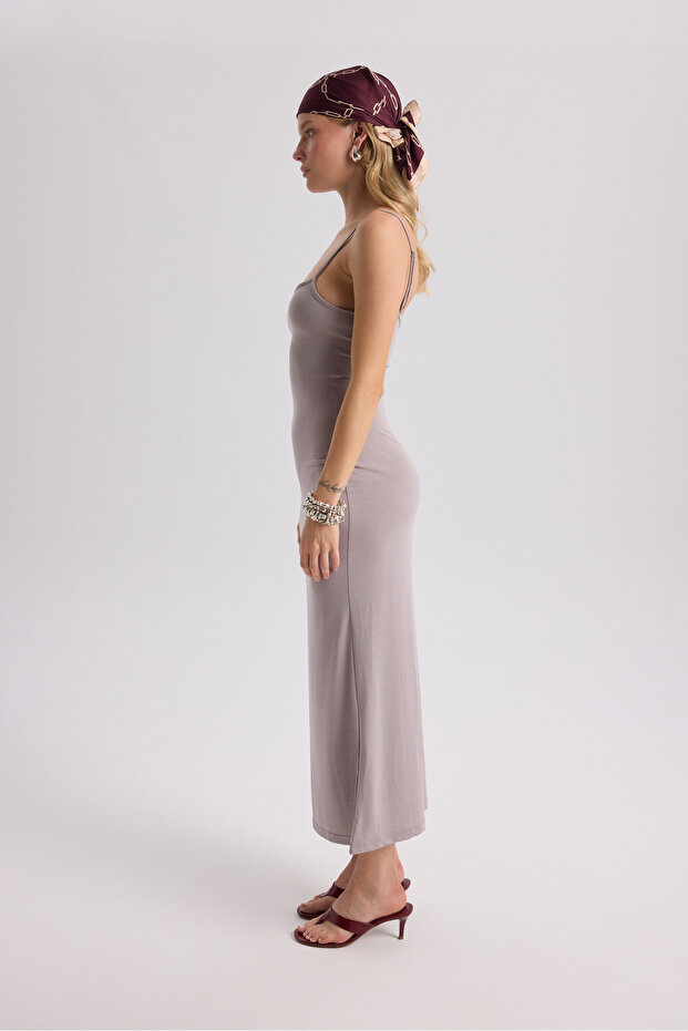 Ferry Lila Basic Elbise - 4