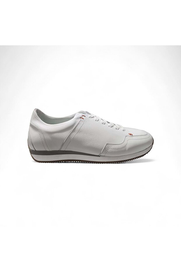 Men's Leather Casual Shoes 21248 Z1 - White - 43