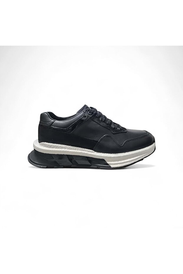 Men's Leather Casual Shoes 23379S1 - Black - 44