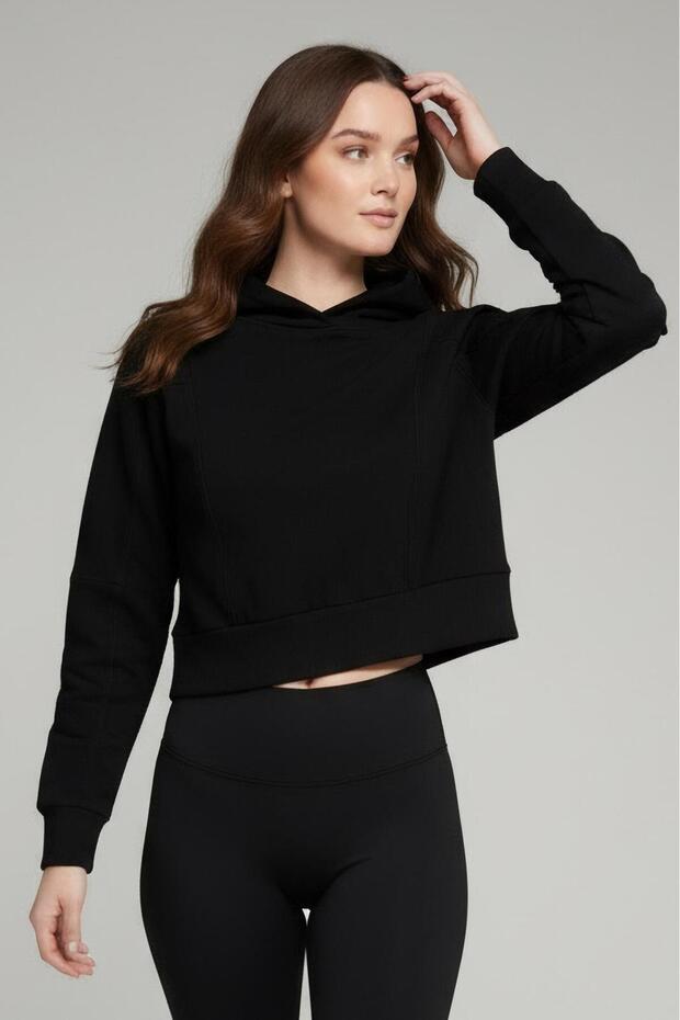 Kapüşonlu Sweatshirt - 1