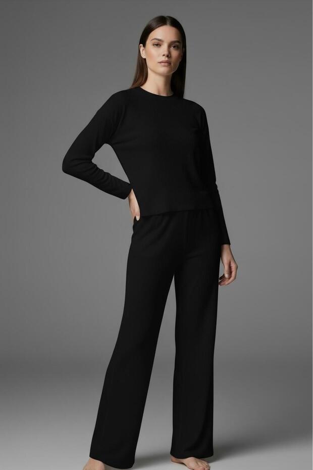  Aosfit Soft Textured Home Wear Set with Elastic Waist and Comfortable Fit