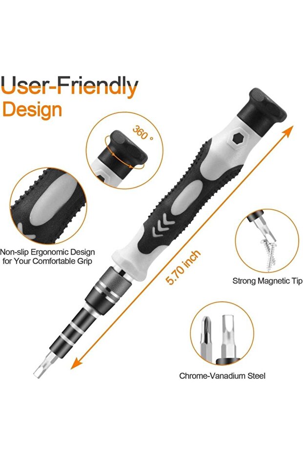 Arabest 115-in-1 Precision Screwdriver Set, Magnetic Repair Tool Kit ...