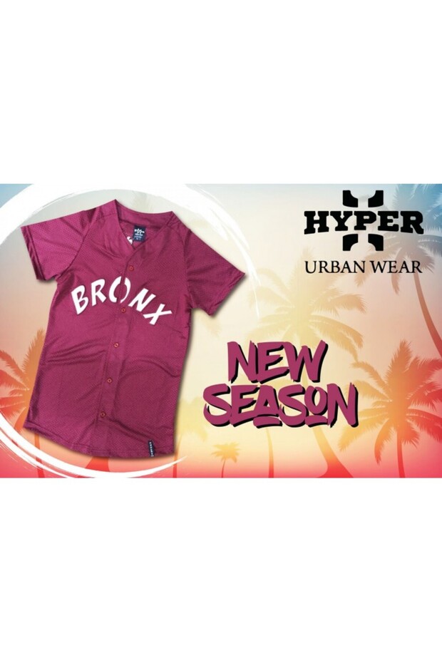 Dar Kalıp Bronx Fileli Baseball Gömlek HYP372BR - 2