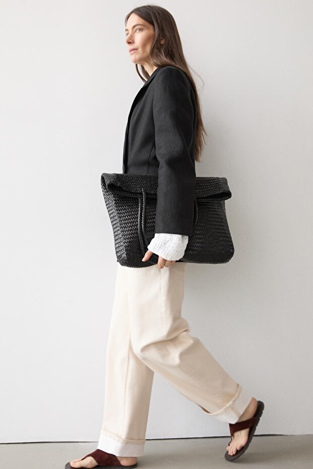 American double-breasted linen jacket - 4