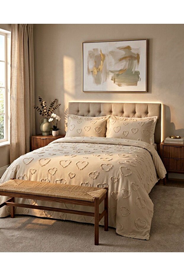 طقم غطاء سرير مزدوج - يتضمن 2 غطاء وسادة 250 × 260