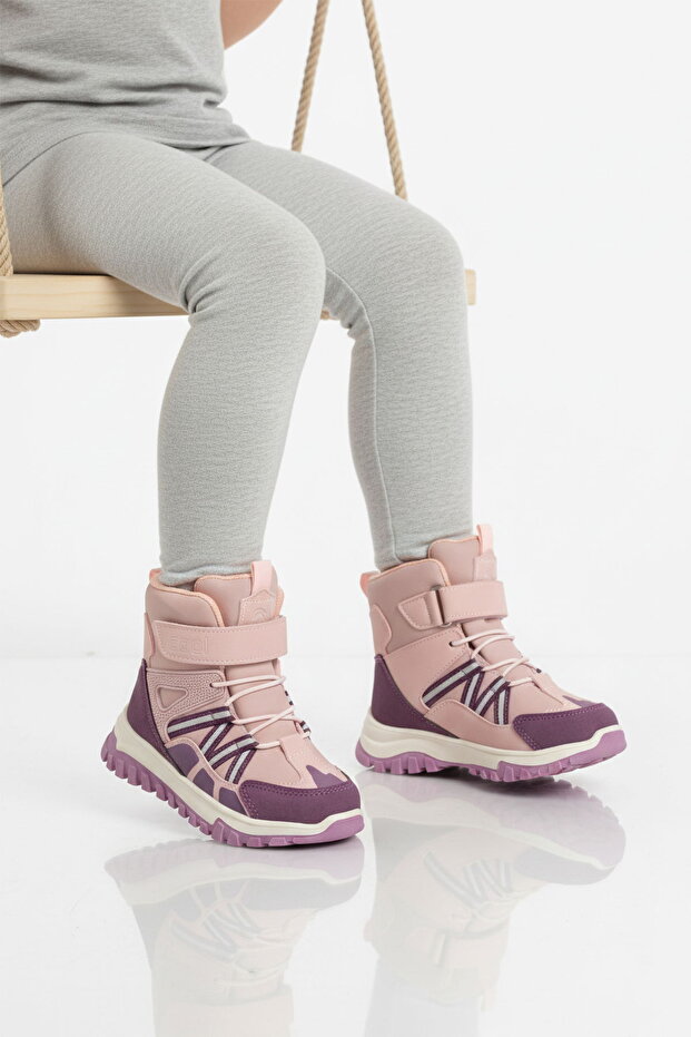 Powder Velcro Girls' Flat Boots