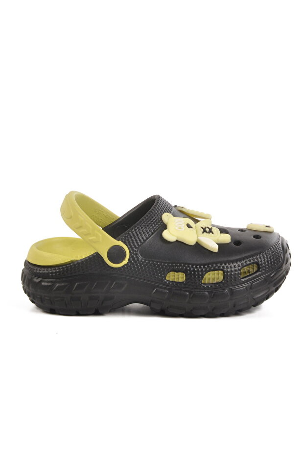 Black Eva Unisex Kids Sabo Slippers