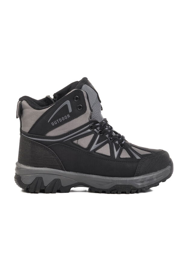 Black Smoked Unisex Kids Outdoor Boots