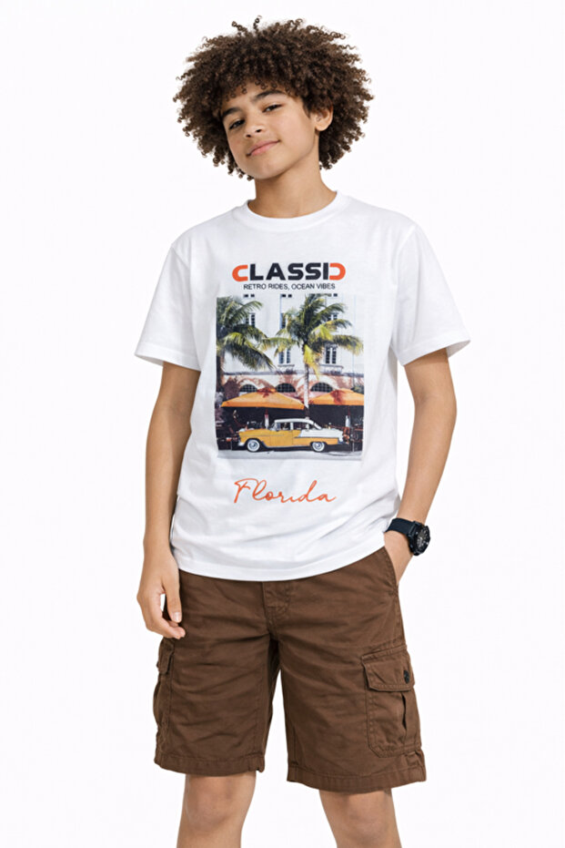 Boys’ Graphic T-Shirt – “Florida” Photo Print Tee