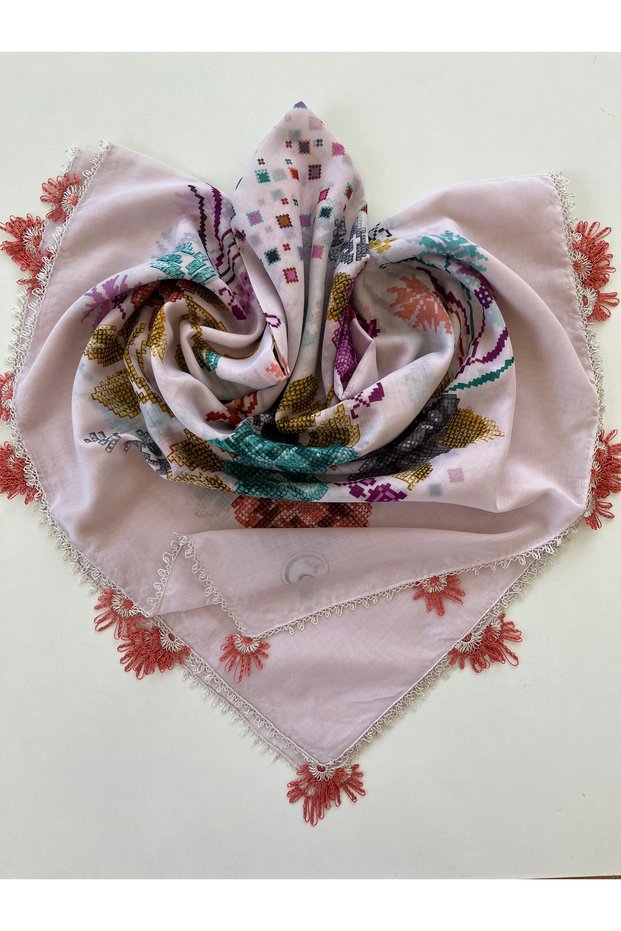 Handcrafted Needle Embroidered Writing/Needle Embroidery/Needle Work Yemeni/Handcrafted Cheesecloth/Head Cover