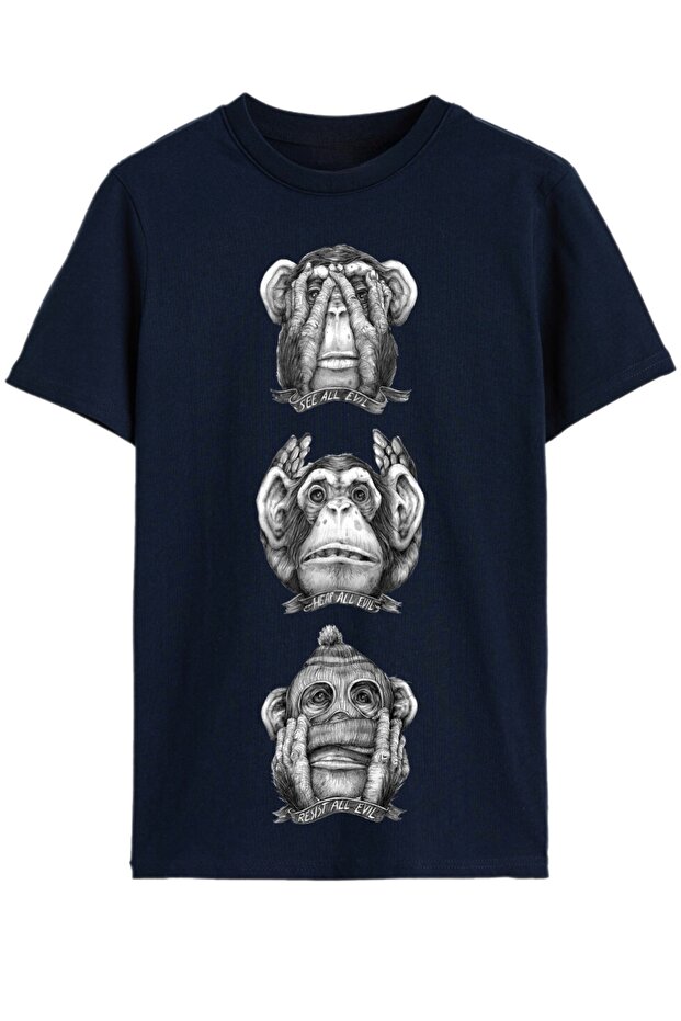 Wise Monkeys Design Kids T-Shirt
