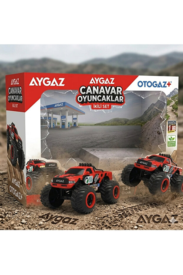 Monster Toy Red Set of 2 Advantageous