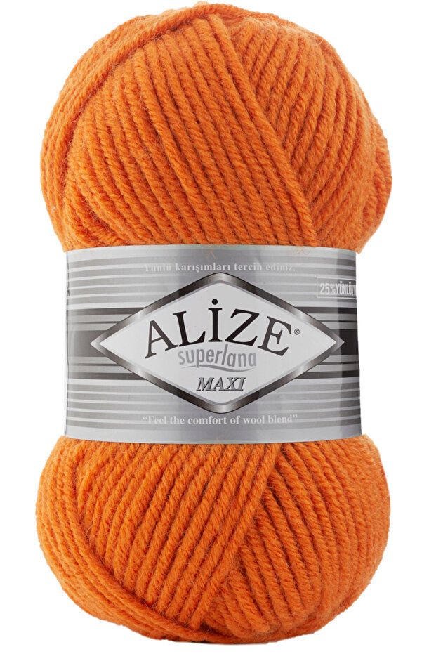 Superlana Maxi Thick Hand Knitting Yarn 225 Orange