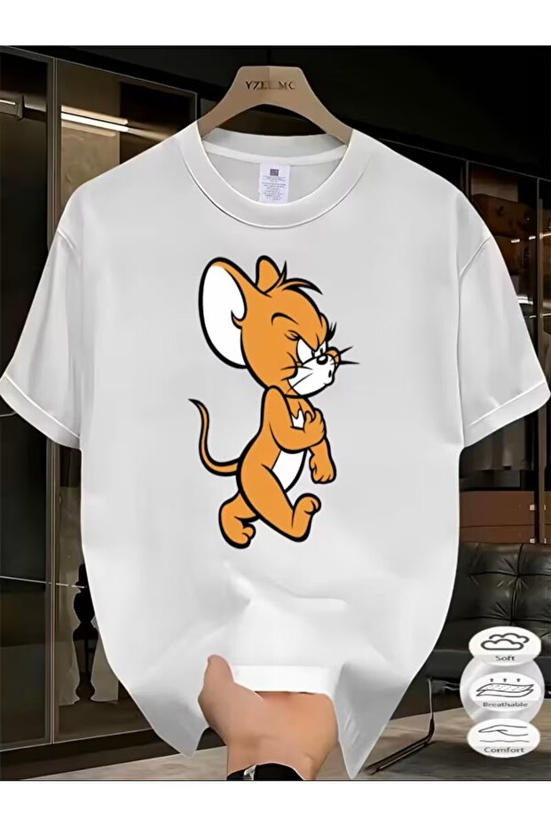 Loose Fit T-Shirt, Comfortable for Everyday Use, Breathable, Crew Neck Top,