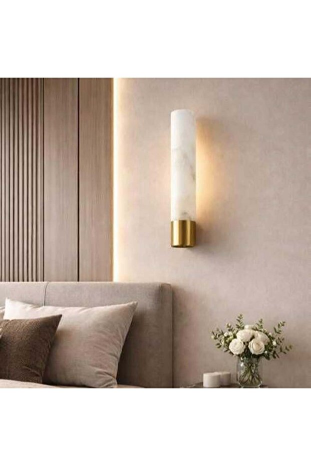 مصباح جداري عصري بلون الرخام الذهبي - إضاءة LED