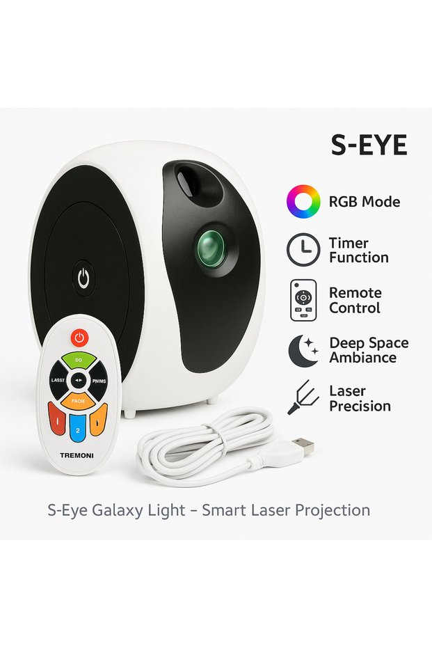 RGB Galactic Light Projector – Starry Sky, Remote Control and Smart Timer