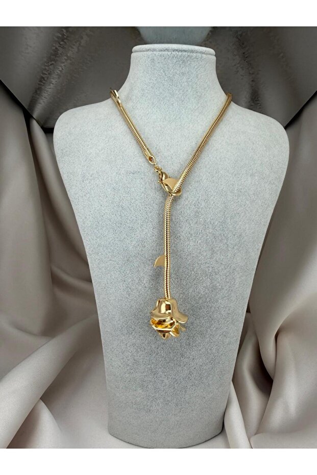 3D Rose Design Women's Necklace