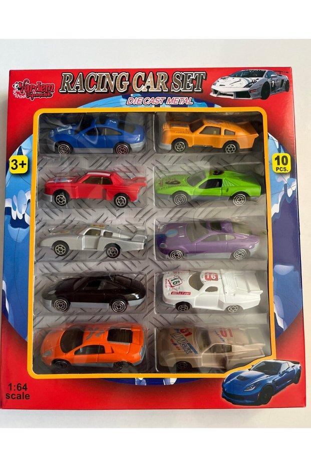 Metal City Cars | Metal City Vehicles | 10-Piece Car Set | 7 cm Long Metal Cars