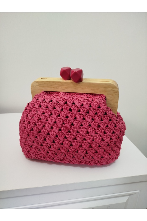 Ahşap burslu çanta - 2