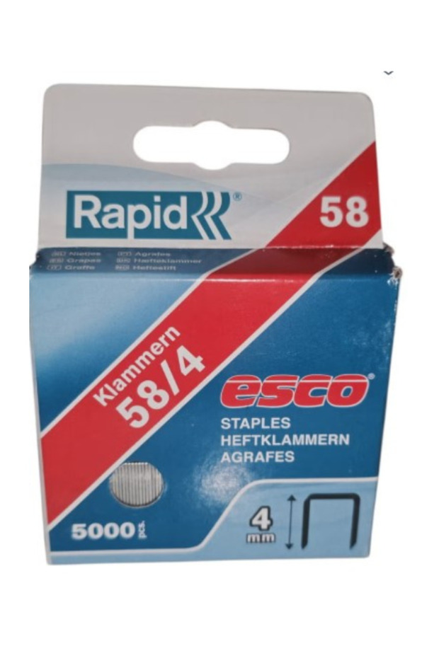 Esco 58/4mm Fine Wire Staples 5000pcs – Code 5000111