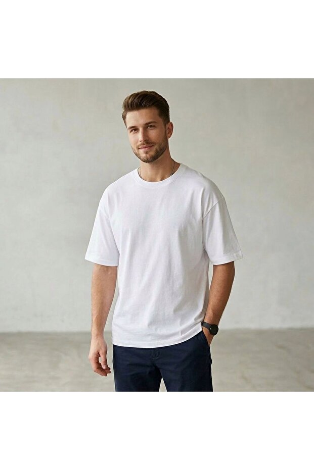 Men's Basic Oversize T-Shirt - 4