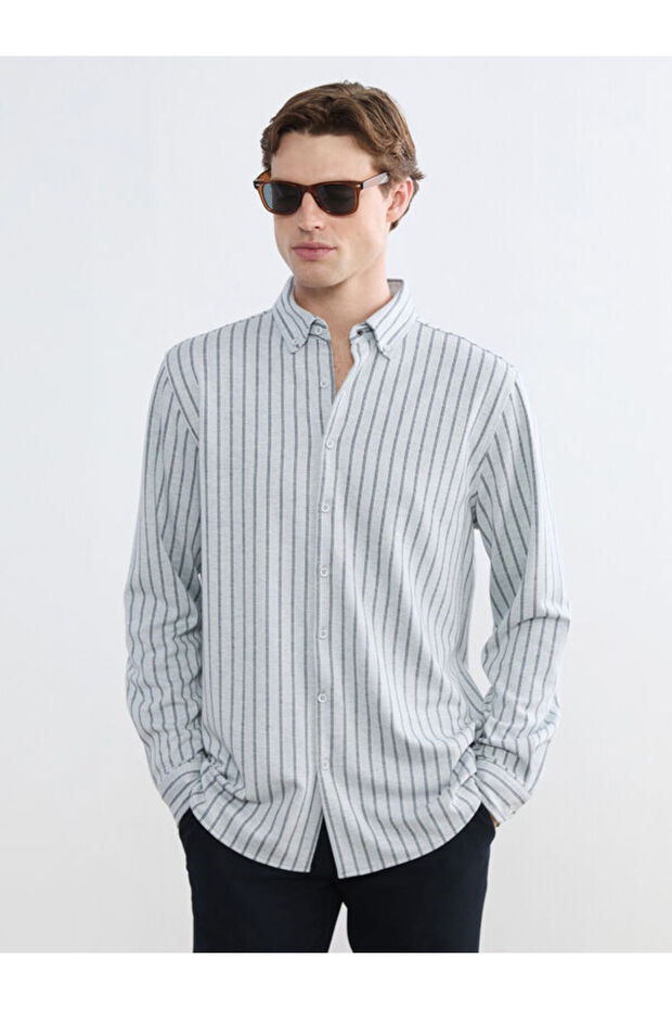 Esvab • Modern & Distinctive Slim Fit Striped Men's Shirt