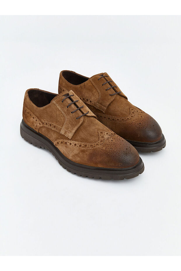 New Season from Güli̇s Gi̇yi̇m Beige Genuine Leather Men's Classic Shoes