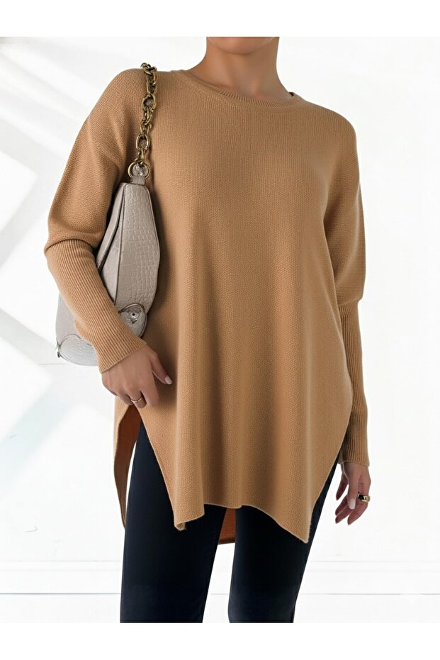 Tunica lungă casual basic pentru femei - 1