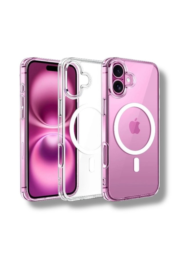 iPhone 17 Compatible Magsafe Transparent (Pc Hard) Material Non-Yellowing Case Shockproof Scratch Resistant Lightweight
